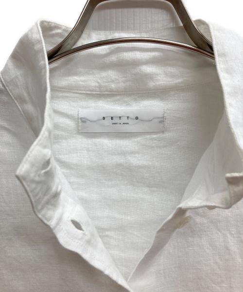 SETTO（セット）SETTO (セット) LINEN OKKAKE SHIRTS BS ホワイト サイズ:Freeの古着・服飾アイテム