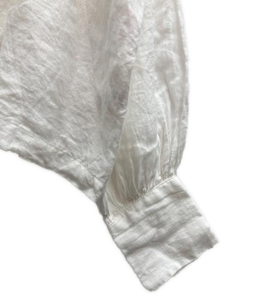 SETTO（セット）SETTO (セット) LINEN OKKAKE SHIRTS BS ホワイト サイズ:Freeの古着・服飾アイテム
