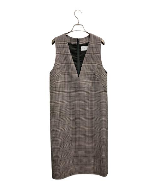 UNITED ARROWS TOKYO（ユナイテッドアローズトウキョウ）UNITED ARROWS TOKYO (ユナイテッドアローズトウキョウ) Iラインジャンパースカート グレー サイズ:36の古着・服飾アイテム