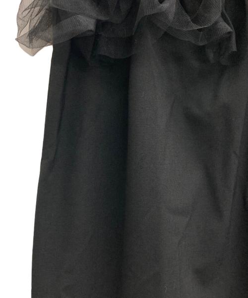 BALLSEY（ボールジィ）BALLSEY (ボールジィ) シフォンチュール キャミソールワンピース ブラック サイズ:36の古着・服飾アイテム