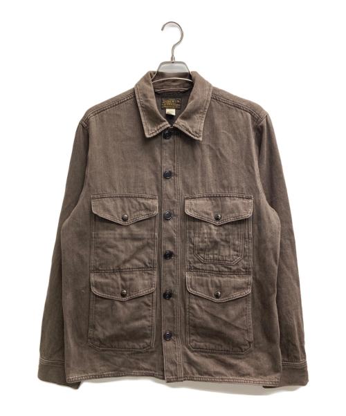 RRL（ダブルアールエル）RRL (ダブルアールエル) ツイル ユーティリティ シャツ ジャケット ブラウン サイズ:Mの古着・服飾アイテム