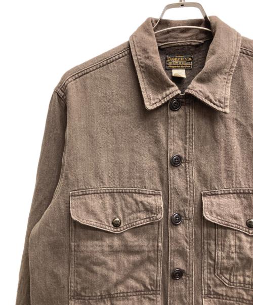 RRL（ダブルアールエル）RRL (ダブルアールエル) ツイル ユーティリティ シャツ ジャケット ブラウン サイズ:Mの古着・服飾アイテム