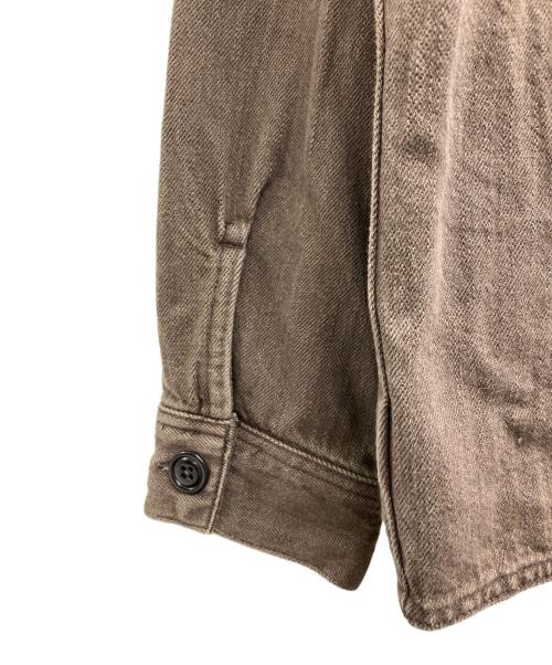 RRL（ダブルアールエル）RRL (ダブルアールエル) ツイル ユーティリティ シャツ ジャケット ブラウン サイズ:Mの古着・服飾アイテム