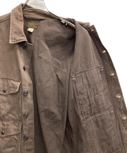 RRL（ダブルアールエル）RRL (ダブルアールエル) ツイル ユーティリティ シャツ ジャケット ブラウン サイズ:Mの古着・服飾アイテム