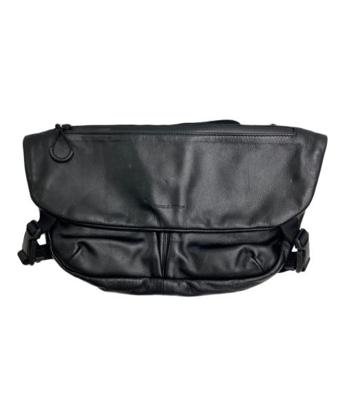 BROSKI&SUPPLY（ブロスキーアンドサプライ）BROSKI&SUPPLY (ブロスキーアンドサプライ) レザーボディーバッグ ブラックの古着・服飾アイテム