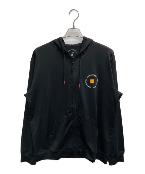 F//H（エフエイチ）F//H (エフエイチ) FREELY CIRCLE LOGO RASH ZIP HOODIE ブラック サイズ:XL 未使用品の古着・服飾アイテム