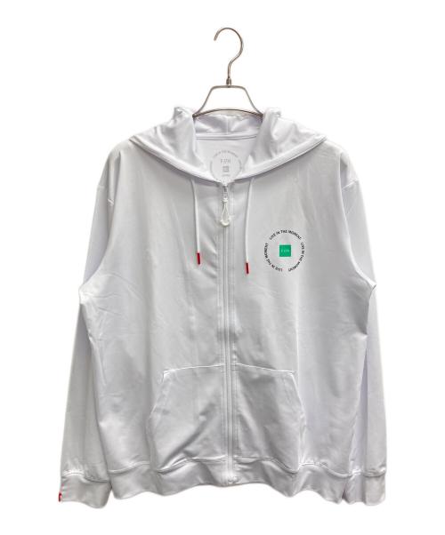 F//H（エフエイチ）F//H (エフエイチ) FREELY CIRCLE LOGO RASH ZIP HOODIE ホワイト サイズ:XL 未使用品の古着・服飾アイテム