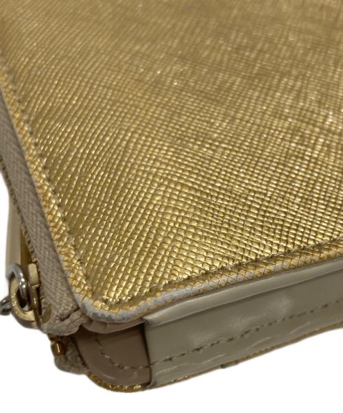 LANVIN en Bleu（ランバンオンブルー）LANVIN en Bleu (ランバンオンブルー) L字ロングウォレット ゴールドの古着・服飾アイテム