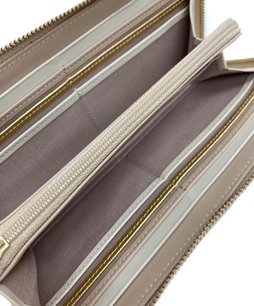 LANVIN en Bleu（ランバンオンブルー）LANVIN en Bleu (ランバンオンブルー) L字ロングウォレット ゴールドの古着・服飾アイテム