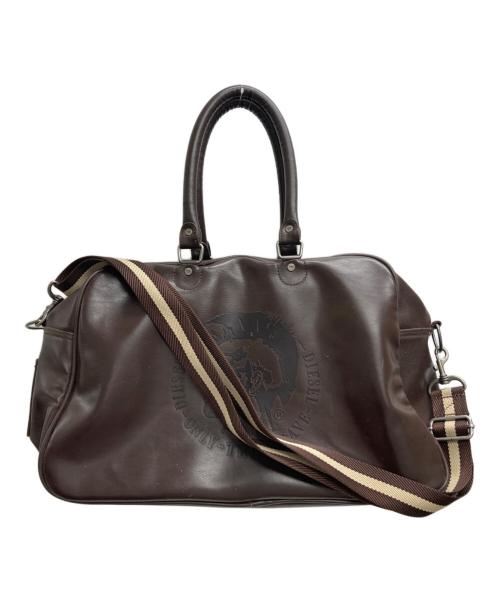 DIESEL（ディーゼル）DIESEL (ディーゼル) ブレイブマン2WAYボストンバッグ ブラウンの古着・服飾アイテム