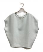 SOEJUソージュ）の古着「リネーラショートスリーブコクーンブラウス」｜ブルー