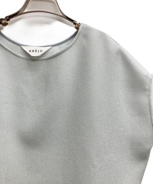 SOEJU（ソージュ）SOEJU (ソージュ) リネーラショートスリーブコクーンブラウス ブルー サイズ:Sの古着・服飾アイテム