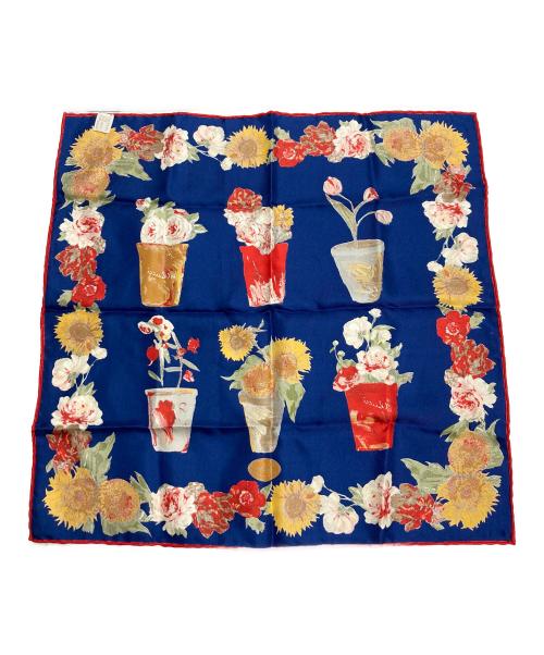 GUCCI（グッチ）GUCCI (グッチ) シルクミニスカーフ ネイビーの古着・服飾アイテム