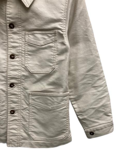 le travailleur gallice（ル・トラヴァイユール・ガリス）le travailleur gallice (ル・トラヴァイユール・ガリス) フレンチモールスキンジャケット ホワイトの古着・服飾アイテム