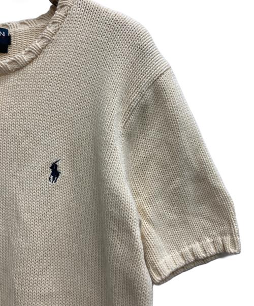 POLO SPORT（ポロスポーツ）POLO SPORT (ポロスポーツ) 半袖ニット ベージュ サイズ:Mの古着・服飾アイテム