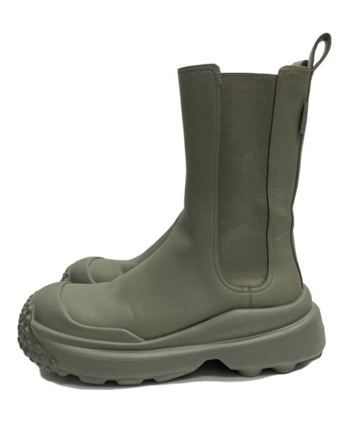 CHARLES & KEITH（チャールズアンドキース）CHARLES & KEITH (チャールズ＆キース) サイドゴアブーツ グリーン サイズ:39の古着・服飾アイテム