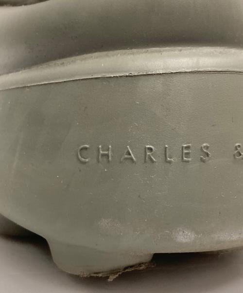 CHARLES & KEITH（チャールズアンドキース）CHARLES & KEITH (チャールズ＆キース) サイドゴアブーツ グリーン サイズ:39の古着・服飾アイテム