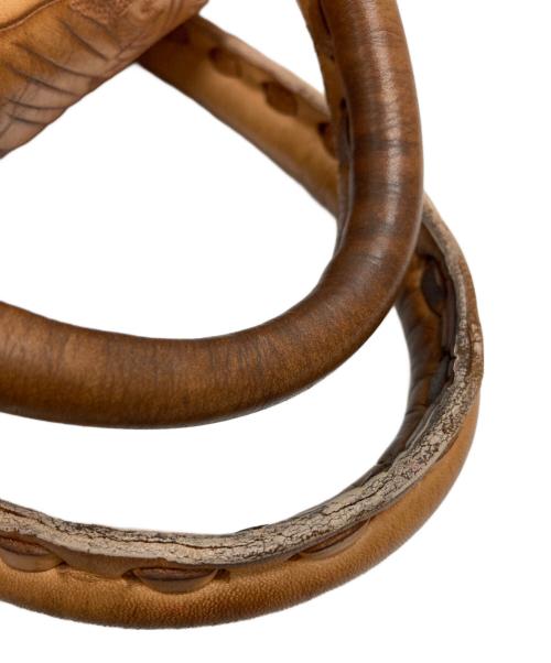 Carving Tribes（カービングトライブス）Carving Tribes (カービングトライブス) レザーハンドバッグ ブラウンの古着・服飾アイテム