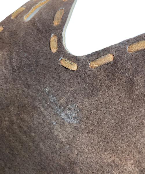 Carving Tribes（カービングトライブス）Carving Tribes (カービングトライブス) レザーハンドバッグ ブラウンの古着・服飾アイテム