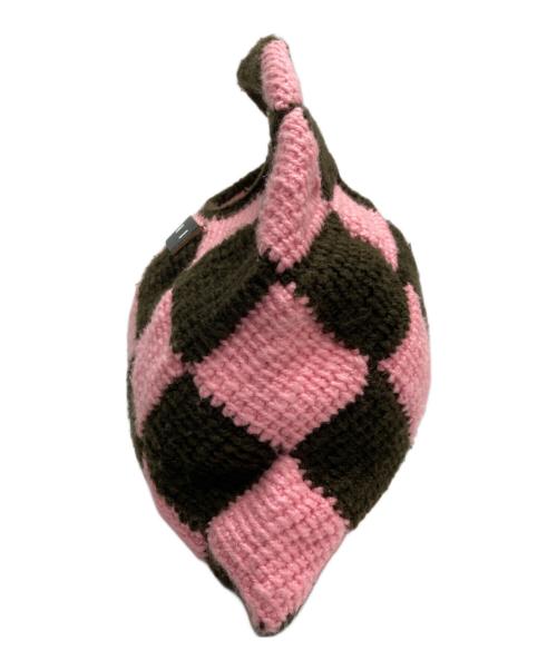 MARNI（マルニ）MARNI (マルニ) MARKET DIAMOND BAG ブラウン×ピンクの古着・服飾アイテム
