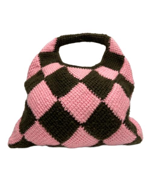 MARNI（マルニ）MARNI (マルニ) MARKET DIAMOND BAG ブラウン×ピンクの古着・服飾アイテム