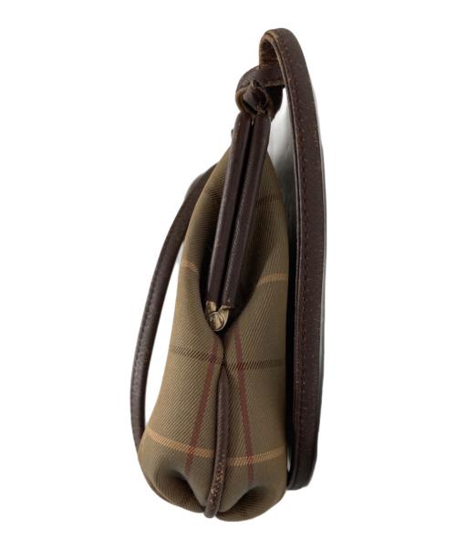 Burberry's（バーバリー）Burberry's (バーバリーズ) がま口ショルダーバッグ ブラウンの古着・服飾アイテム