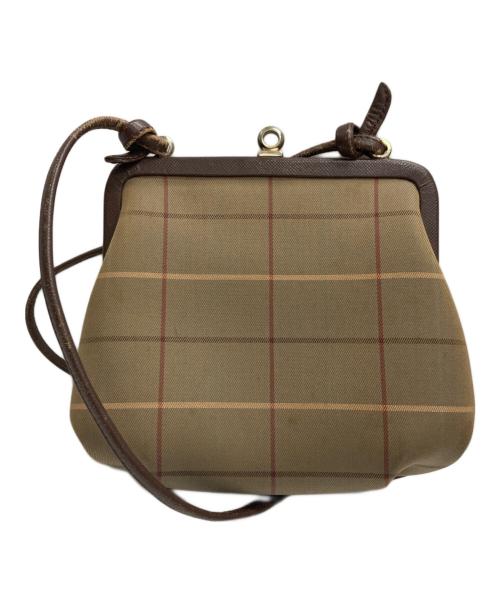 Burberry's（バーバリー）Burberry's (バーバリーズ) がま口ショルダーバッグ ブラウンの古着・服飾アイテム