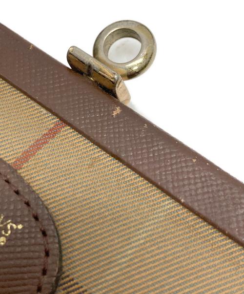 Burberry's（バーバリー）Burberry's (バーバリーズ) がま口ショルダーバッグ ブラウンの古着・服飾アイテム