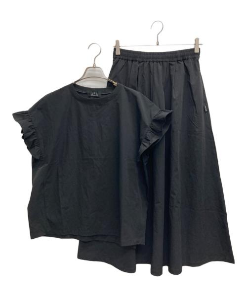 coen（コーエン）coen (コーエン) ポーチ付きフリルTEE＆スカート ブラック サイズ:L 未使用品の古着・服飾アイテム
