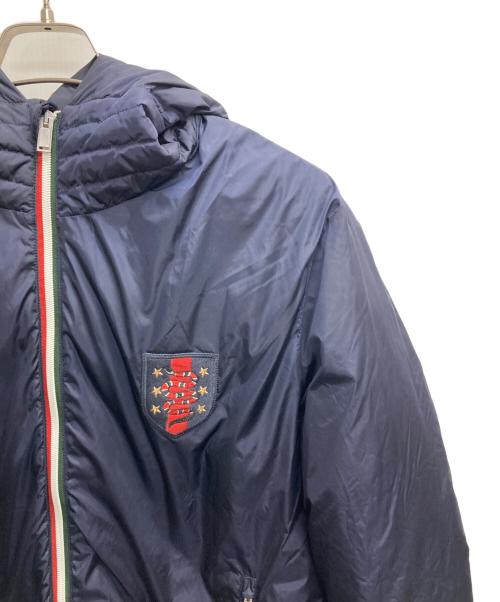 GUCCI（グッチ）GUCCI (グッチ) スネークワッペンダウンジャケット ネイビー サイズ:52の古着・服飾アイテム
