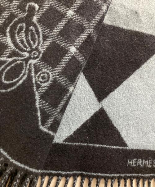 HERMES（エルメス）HERMES (エルメス) カマイユ カシミヤマフラー ブルーの古着・服飾アイテム