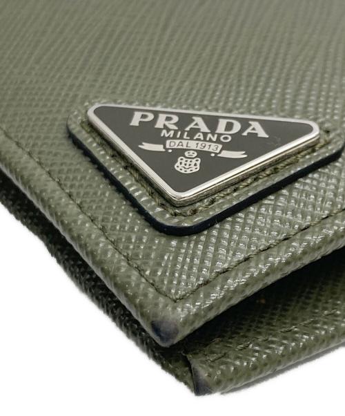 PRADA（プラダ）PRADA (プラダ) サフィアーノ2つ折り財布 グリーンの古着・服飾アイテム