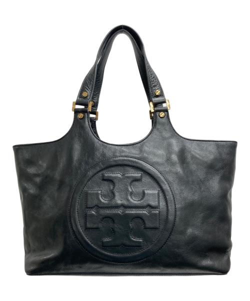 TORY BURCH（トリーバーチ）TORY BURCH (トリーバーチ) レザートートバッグ ブラックの古着・服飾アイテム