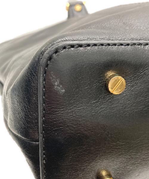 TORY BURCH（トリーバーチ）TORY BURCH (トリーバーチ) レザートートバッグ ブラックの古着・服飾アイテム