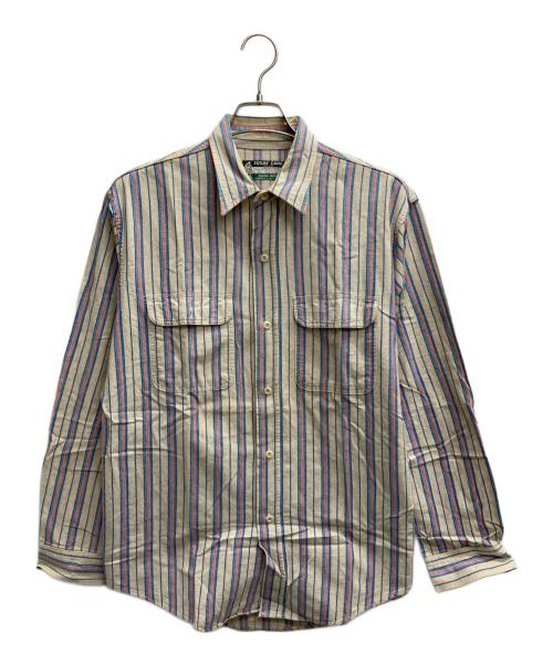 SUGAR CANE（シュガーケーン）SUGAR CANE (シュガーケーン) ストライプシャツ ベージュ サイズ:表記なしの古着・服飾アイテム