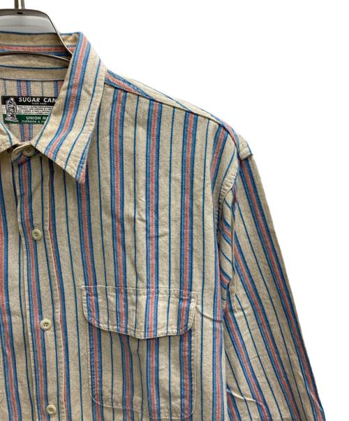 SUGAR CANE（シュガーケーン）SUGAR CANE (シュガーケーン) ストライプシャツ ベージュ サイズ:表記なしの古着・服飾アイテム
