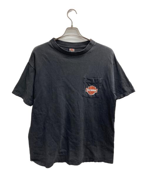 HARLEY-DAVIDSON（ハーレーダビッドソン）HARLEY-DAVIDSON (ハーレーダビッドソン) 両面プリントポケットTシャツ ブラック サイズ:XLの古着・服飾アイテム