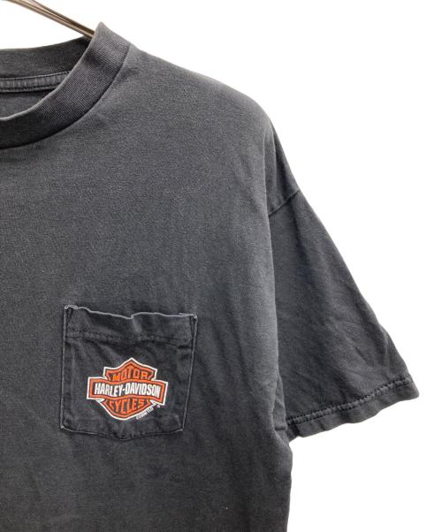 HARLEY-DAVIDSON（ハーレーダビッドソン）HARLEY-DAVIDSON (ハーレーダビッドソン) 両面プリントポケットTシャツ ブラック サイズ:XLの古着・服飾アイテム