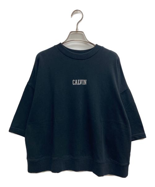 Calvin Klein Jeans（カルバンクラインジーンズ）Calvin Klein Jeans (カルバンクラインジーンズ) S/Sロゴスウェット ブラック サイズ:Sの古着・服飾アイテム