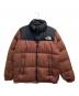 THE NORTH FACE（ザ ノース フェイス）の古着「NUPTSE JACKET / ダウンジャケット」｜ブラウン×ブラック