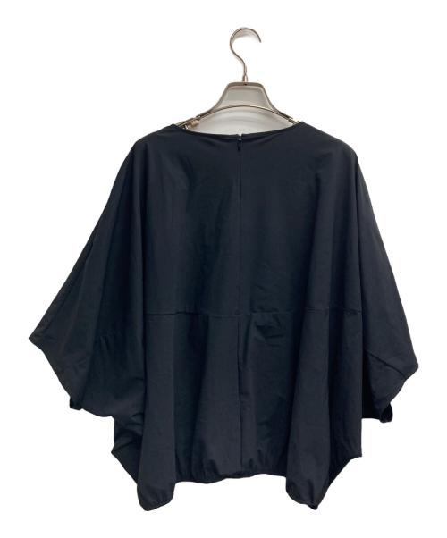 icB（アイシービー）icB (アイシービー) ストレッチドルマンブラウス ブラック サイズ:XLの古着・服飾アイテム