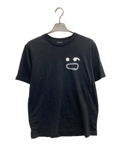 DIESEL（ディーゼル）DIESEL (ディーゼル) カラビナロゴTシャツ ブラック サイズ:Mの古着・服飾アイテム
