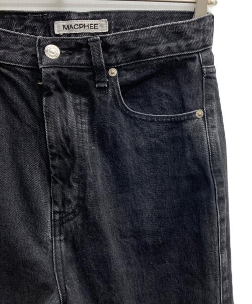 MACPHEE（マカフィー）MACPHEE (マカフィー) コットンブラックデニム ブーツカットパンツ ブラック サイズ:34の古着・服飾アイテム