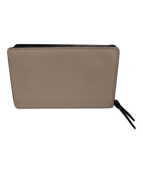 Kate Spade（ケイトスペード）Kate Spade (ケイトスペード) 2つ折り財布 ベージュ×ブラックの古着・服飾アイテム
