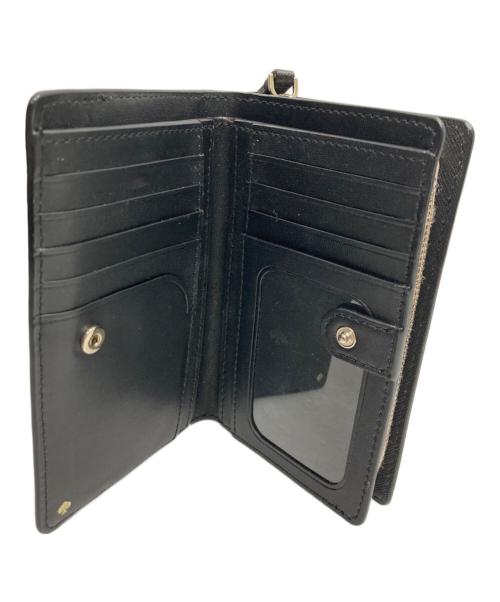 Kate Spade（ケイトスペード）Kate Spade (ケイトスペード) 2つ折り財布 ベージュ×ブラックの古着・服飾アイテム