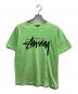 stussy（ステューシー）の古着「ロゴプリントTシャツ」｜黄緑