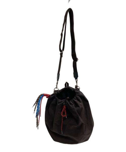 zattu（ザッツ）zattu (ザッツ) LUGUN 巾着バッグ ブラウンの古着・服飾アイテム