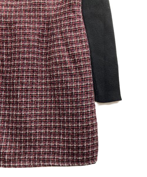 darich（ダーリッチ）Darich (ダーリッチ) ニットドッキングツイードミニワンピース ピンク サイズ:Free 未使用品の古着・服飾アイテム