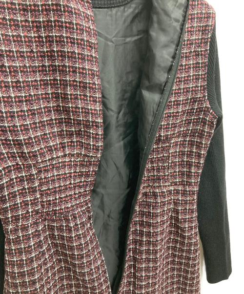 darich（ダーリッチ）Darich (ダーリッチ) ニットドッキングツイードミニワンピース ピンク サイズ:Free 未使用品の古着・服飾アイテム