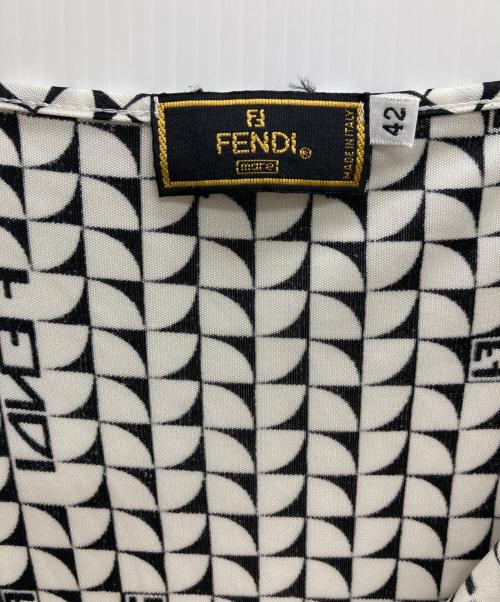 FENDI（フェンディ）FENDI (フェンディ) 総柄キャミソールワンピース ホワイト サイズ:42の古着・服飾アイテム